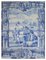 Portugiesisches Azulejos-Fliesenpaneel, 18. Jh. mit Troubadour-Dekor 5