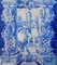 Portugiesische Azulejos-Fliesenplatte, 18. Jh. mit Ritter-Vasen-Dekor 1