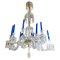 Crystal 12-Arm Chandelier with Finely Decorated with Pearls from Baccarat, 19th Century 1