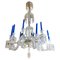 Crystal 12-Arm Chandelier with Finely Decorated with Pearls from Baccarat, 19th Century, Image 1