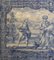 18th Century Portuguese Azulejos Tiles Panel with Romantic Scene 4