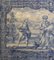 Panel de azulejos portugueses del siglo XVIII con escena romántica, Imagen 4