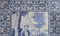 Portugiesisches Azulejos-Fliesenpaneel aus dem 18. Jh. mit dem Jungen und dem Hund 3