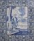 Portugiesisches Azulejos-Fliesenpaneel aus dem 18. Jh. mit dem Jungen und dem Hund 4