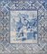 Portugiesische Azulejos Fliesenplatte, 18. Jh. mit Skulpturendekor 1