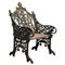 English Cast Iron and Teak Armchair or Bench, 19th Century, Image 1