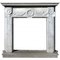 Tuscan Fireplace in White Carrara Marble, Late 19th Century 7