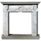 Tuscan Fireplace in White Carrara Marble, Late 19th Century, Image 7