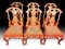 Japanese George II Style Red and Gilt Side Chairs, Set of 6, Image 8