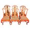 Chaises d'Appoint Style George II Rouges et Dorées, Japon, Set de 6 1