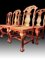Japanische Beistellstühle im George II Stil in Rot & Vergoldet, 6 . Set 7
