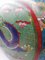 Kugelförmiger Übertopf aus Cloisonné mit polychromen Blumenmotiven und Ständer, 2er Set 5