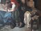 Artista di Scuola Spagnola, Interno di Borgo Antico, XX secolo, Olio su tela, Con cornice, Immagine 5