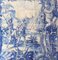 Escena de batalla de paneles de azulejos portugueses del siglo XVIII, Imagen 2