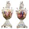 Vases en Porcelaine avec Couvercles et Piédestaux par Carl Thieme, Allemagne, 1880s 1