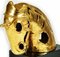 Artista italiano, Escultura de cabeza de caballo, Cerámica dorada, Principios del siglo XX, Imagen 3
