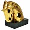 Italian Artist, Horse Head Sculpture, Gilded Ceramic, Early 20th Century, Image 6