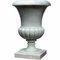 Large Mediceo Baccellato Vase in White Carrara Marble, 20th Century, Set of 2 4