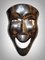Maschera decorativa grande in metallo lucido, anni '50, Immagine 4