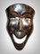 Large Polished Metal Decorative Mask, 1950s 3