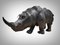 Großes Nashorn aus Leder, 1950er 3