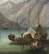 Artista escolar europeo, paisaje fluvial con castillo y barcos, siglo XIX, óleo sobre madera, Imagen 4