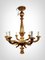 Italian Gilt Wood Chandelier, 1950s 6