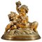 Gilded Bronze Allegory of Harvest with Two Children Figurine, 1880s 1