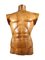French Wooden Male Torso, 1950s 4