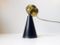 Modernist Brass & Metal Adjustable Conical Wall Light, 1950s, Image 1