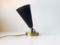 Modernist Brass & Metal Adjustable Conical Wall Light, 1950s, Image 5