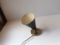 Modernist Brass & Metal Adjustable Conical Wall Light, 1950s 6