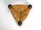 Sgabello tripode piccolo in legno di quercia con sedile intrecciato, Francia, anni '30, Immagine 6