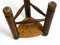 Sgabello tripode piccolo in legno di quercia con sedile intrecciato, Francia, anni '30, Immagine 12