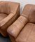 Buffalo Leather DS-44 Lounge Lounge Chairs & Ottoman, Switzerland, 1970s, Set of 3 4