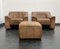 Buffalo Leather DS-44 Lounge Lounge Chairs & Ottoman, Switzerland, 1970s, Set of 3 20