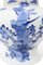 Pot à Gingembre Oriental en Céramique Bleu et Blanc avec Couvercle Chinois 5