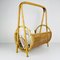 Vintage Bamboo and Vienna Straw Magazine Rack, Italy, 1960s 12