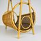 Vintage Bamboo and Vienna Straw Magazine Rack, Italy, 1960s, Image 5