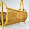 Vintage Bamboo and Vienna Straw Magazine Rack, Italy, 1960s 2