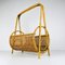 Vintage Bamboo and Vienna Straw Magazine Rack, Italy, 1960s, Image 1