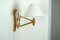 Lampada da parete modello 324 vintage in quercia di Erik Hansen per Le Klint, Immagine 2
