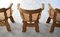 Vintage Swedish Brutalist Dining Chairs, 1960s, Set of 4 6