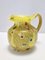 Postmodern Yellow Opaline Handblown Glass Jug with Murrines and Silver Flakes, 1980s 5