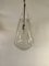 Lámpara colgante vintage de vidrio soplado y cromo, 1990, Imagen 5