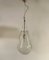 Lámpara colgante vintage de vidrio soplado y cromo, 1990, Imagen 1