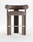Cassette Bar Chair in Bouclé Brown by Alter Ego 1