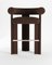 Cassette Bar Chair in Bouclé Dark Brown by Alter Ego 1