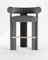 Cassette Bar Chair in Bouclé Dark Grey by Alter Ego 1