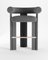 Cassette Bar Chair in Bouclé Dark Grey by Alter Ego, Image 1